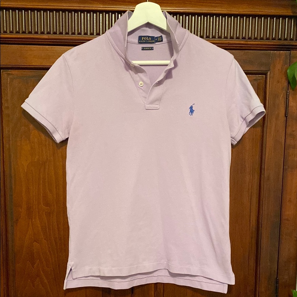 POLO by Ralph Lauren Lilac Classic Fit Polo Shirt, Size Mens Small